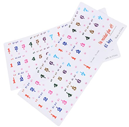 TOYANDONA 2blätter Klaviertastatur-aufkleber Für Klavier Und Keyboard Wasserdichte Und Langlebige Sticker Für Klavieranfänger Kleberückstände Glatte Oberfläche