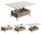 BERA DESIGN Extendable Dining Table 6-8 Seater, Lift Top Coffee Table, Extendable & Foldable Coffee Table Converts to Dining Table -90x60x45cm with 3 Variable Height Level