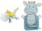 Fehn Wärmetier Drache Kuscheltier & Waschlappen Drache - Waschhandschuh mit Motiv