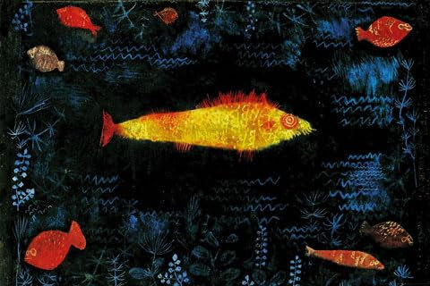 Paul Klee - Der Goldfisch - Poster Kunstposter Druck - 91,5x61 cm