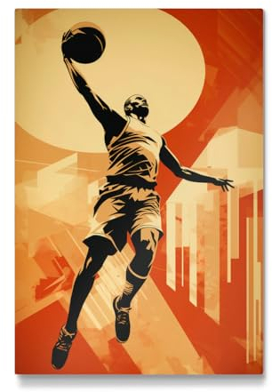 artboxONE Galerie-Print 150x100 cm Basketball Vintage Retro (matart) hochwertiges Acrylglas auf Alu-Dibond von Mateo