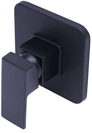 Duscharmatur Schwarz Unterputz Absperrventil Unterputz Brausebatterie Unterputzarmatur Unterputzventil für Kopfbrause Wannenauslauf Handbrause (Chrom)