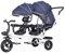 Rieort Tragbare Tandem-Kinderwagen, 4-in-1, tragbares Kinder-Dreirad, Zwillingswagen, Fahrrad, Zwillingskinderwagen, großer Raum, Metall-Kinderwagen