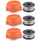 Lot de 3 bobines et fil avec couvercle de bobine pour débroussailleuse Black Decker GL687 GL690