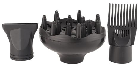 3 teiliges professionelles Kunststoff Haartrockner Düsen Diffusor Kamm Aufsatz Konzentrator Ersatz Schlagflach Friseursalon Styling Werkzeug, speziell für Durchmesser 5 cm