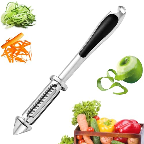Eplucheur de légumes Pivotant de Qualité Supérieure - 5 in 1 Éplucheur en Acier Inoxydable Tranchant, Eplucheur de Patates pour la Cuisine, Fruits