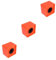 HEMOTON 3pcs Microphone Logo Stand Square Mic Flag Protector Orange for Reporters and Interviews and Easy to Carry for