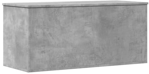 vidaXL Engineered Wood Storage Box - Concrete Grey Blanket Chest, Multipurpose as Coffee/Side Table, with Gas Lift Mechanism, Modern Living Room Furniture