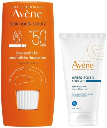 Avene Sunsitive Sonnenstick 50+ empfindliche Hautpartien + gratis Repair-Lotion nach der Sonne 50 ml