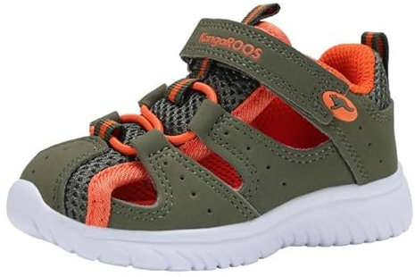 KangaROOS Unisex Kinder Ki-rock Lite Ev Sandale, Olive Flame, 23 EU