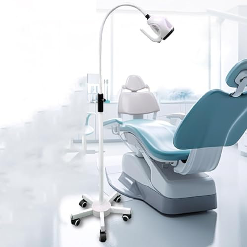 Medizinische Bodenuntersuchungsleuchte, 21WLED Chirurgische Mobile Inspektionsleuchte Mit Griff, Mobiles Kaltlicht 360° Schwanenhalsschlauch Schattenlose Beleuchtung, For Zahnmedizin, Gynäkologie, HNO