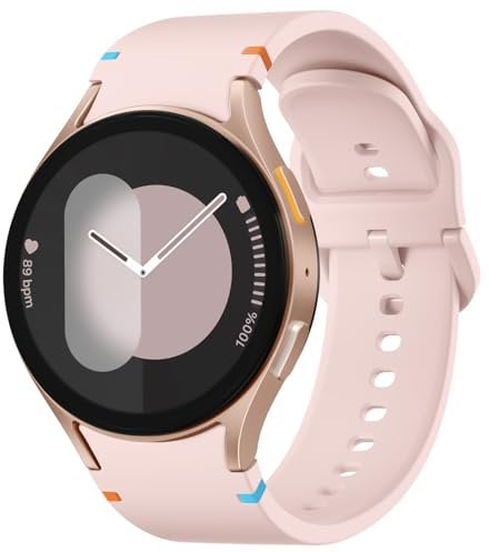 Wepro Kompatibel Mit Samsung Galaxy Watch 7/6/5/5 Pro/4/FE Armband - Silikon Sportband für 40mm 44mm 47mm Classic - Nahtlose Verbindung, Weiches Ersatzarmband, Rosa