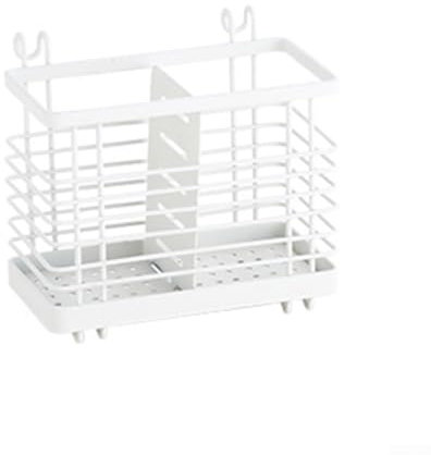 Besttoolifes Utensil Holder, Stainless Steel Cutlery Drainer Sink Caddy, Rust Proof Sink Tidy Kitchen Sink Organiser, Cutlery Organiser For Kitchen Utensil(White)