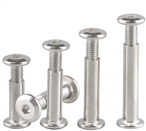 SHUNCHG 10 pcs Vis de Connexion pour Meubles M3x10mm Connecteurs d'armoire, Acier inoxydable A2 V2A, Vis d'assemblage pour Meubles, Armoires, Tables en Bois
