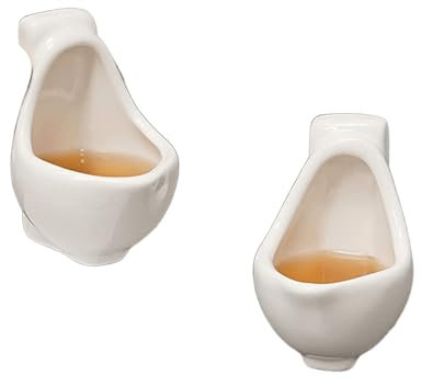 ZHUIYIWIN Novelty Whiskey Glasses, Porta Potty Shot Glasses, Urinal Shooters, Gifts for Men Women, Novelty Party Gift (Set of 2)