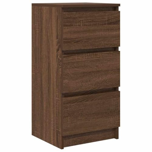 vidaXL brown oak sideboard engineered wood storage cabinet - versatile use in living room/office/kitchen/bedroom
