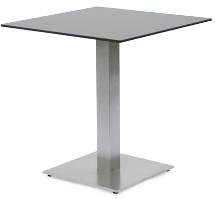 METRO Professional Gastro Tisch, Edelstahl, 70 x 70 cm, HPL Tischplatte, quadratisch, schwarz