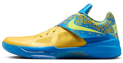 Nike Men's Zoom KD 4 Basketball Shoes, Photo Blue/Lemon Twist, 6.5 UK