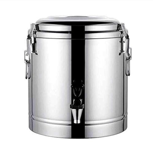 Dispenser termico per bevande in acciaio inox, thermos per bevande calde, caffè, latte, tè e zuppe dolci, urna d'acqua ideale per feste ed eventi (con rubinetto, 10 l)