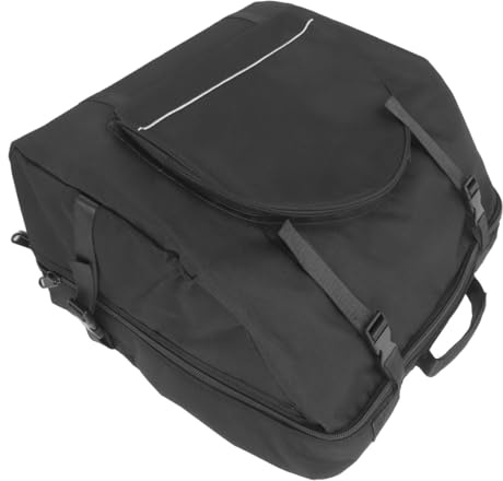 Zuverlässige Akkordeontasche als Rucksack für Großes Akkordeon, Schwarz | Oxford Gewebe, 50x47x25cm, 9,5mm Polsterung, Schultergurte, Außentaschen, für Konzert und Probe