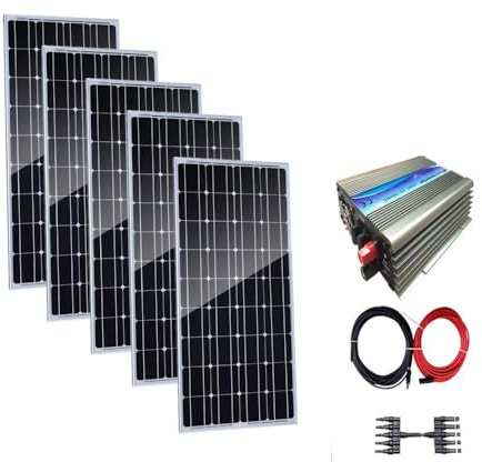 400w Solarpanel Grid Tie System: 4 Stück 100 Watt Solarpanel Mit 1000w Grid Tie Wechselrichter Ac 220v / 230v Für Zuhause, 500w