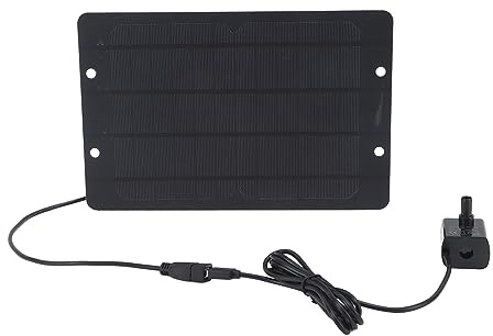 Asixxsix Pompa solare per fontana d'acqua, 10W USB ad energia solare con pannello ad angolo regolabile e portata di 240L/H, per laghetto da giardino con bagno per uccelli