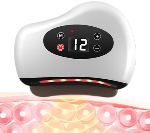 Deep Tissue Massager - Bianstone Gua Sha Plate, Heating Vibration Device for Muscle Care, 12 Level Wireless Vibration Muscle Scraper | Instrumen