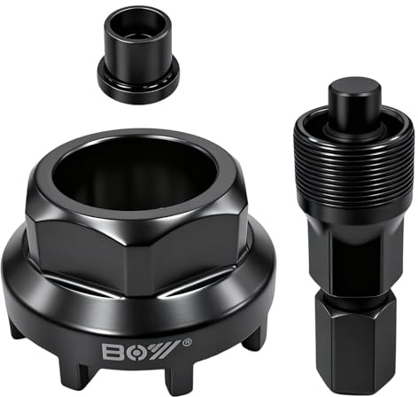 AYUMAL Lockring Tool, Bike Crank Removal Tool, Carbon Steel Material, 2Set | 8-Tooth Splines Bottom Bracket Tool, Portable, Easy to Use, Quick Remover for Bicycles Motorcycles ETC (Black)