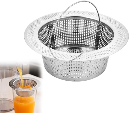 Juice Strainer for Nama J2 Cold Press Juicer, Stainless Steel Pulp Strainer for Clear Smooth Fine Filter Juice Hands-Free Design Fits Most Containers