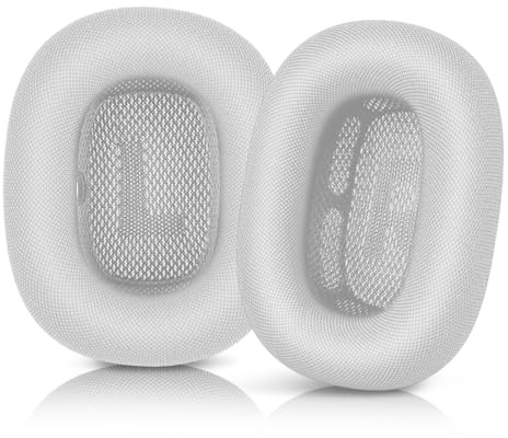 ELZO Ersatz Ersatzpolster Polster Ohrpolster für AirPods Max Kopfhörer, Premium Ersatzpolster für AirPods Max, Ersatz Ohrkissen Over-Ear Headphones, Silber