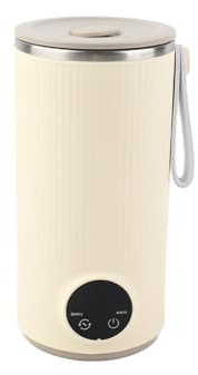 Dpofirs Hervidor Eléctrico de Viaje Inalámbrico Recargable, Caldera de Agua Caliente Portátil de 400 Ml con Agitador Giratorio Incorporado, para Calentar Rápidamente la Leche del café Mientras Viaja