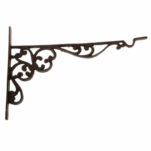 SIDCO Wandhalterung XXL Haken Blumenampel Landhaus Gusseisen Halterung Wandhaken 35cm