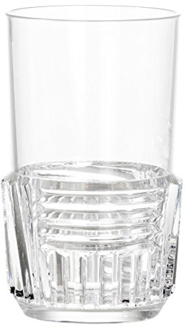Kartell Trama Bicchiere Long Drink, Cristallo, Set da 4, 4 unità