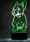 Jinson well 3D französische bulldogge hund Lampe optische Illusion Nachtlicht, 7 Farbwechsel Touch Switch Tisch Schreibtisch Dekoration Lampen perfekte mit Acryl USB Spielzeug