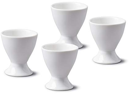 WM Bartleet & ‿Sons 1750 TSET90 Lot de 4 coquetiers traditionnels en porcelaine Blanc