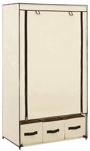 vidaXL Wardrobe Cream 87x49x159 cm Fabric
