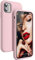 JASBON Hülle Kompatibel mit iPhone 11 | Shockproof Liquid Silikon Hülle | Voll Kameraschutz und Bildschirmschutz | Handyhülle für iPhone 11 (6,1)-Hellpink