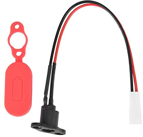 Conector de Cargador de batería, Puerto de Carga para M365, con Tapa Impermeable para Accesorio de Scooter eléctrico M365