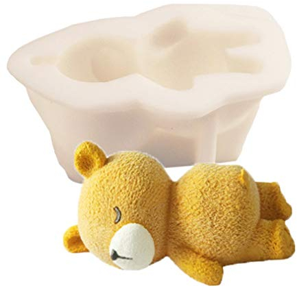 bingxqiso Moule en silicone 3D en forme d'ours Animaux Bricolage 3D Moule à gâteau Bonbons Chocolat Mousse Décoration Outils de cuisson Moules