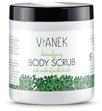 VIANEK energetisierendes Körperpeeling. Körper peeling bei Pickeln auf dem Rücken & Körper, Unreiner Haut & Eingewachsenen Haaren. Vegan Naturkosmetik Größe 265g.