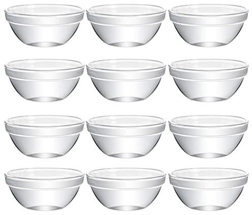 Ensemble De Bols En Verre Avec Couvercles Et Bols De Service Pour Résistants À La Chaleur Et Empilables
