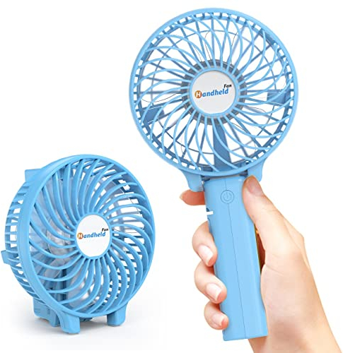 gabless Usb Ventilator, Handventilator mit 2000mAh Akku, elektrischer Ventilator klein, mini Lüfter, faltbarer usb Ventilator, tragbarer Tischventilator mit Batterie 3 Stufen Ventilator für Reisen