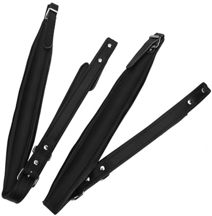 Cinghie per Fisarmonica Regolabili in PU, Leggere e Resistenti, Imbottite per 16-120 Bassi, Nero