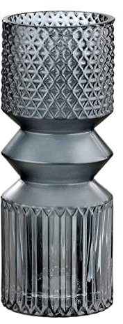 GILDE Vase Pintu Glas grau 40494
