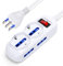 Aigostar - Multipresa Ciabatta elettrica Polivalente a 6 Posti, 250v/3680W Cavo 5m. Color Bianco