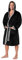 CityComfort Vestaglia Uomo Invernale, Vestaglia da Notte in Pile Morbida e Calda (Nero/Grigio, L)