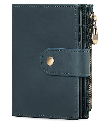 SENDEFN Portefeuille Homme en Cuir Véritable, Portefeuille pour Homme avec Blocage RFID, Portefeuille Grand Vertical, Porte Monnaie Homme Fermeture Éclair
