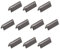 sourcing map 24 Stück Gürtelschnallen-Endspitzen, 21 mm/0,83 Zoll Band-Crimp-Verschlüsse für Leder, Gurtband, DIY-Bastelarbeiten, Metallic-Schwarz