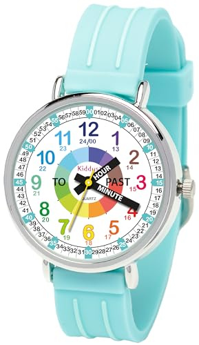 Kiddus Educational Watch for Girls. Children Watch to Learn Time. Analogue First Watch for Kids from 5 Years Old. Time Teacher Exercices Included