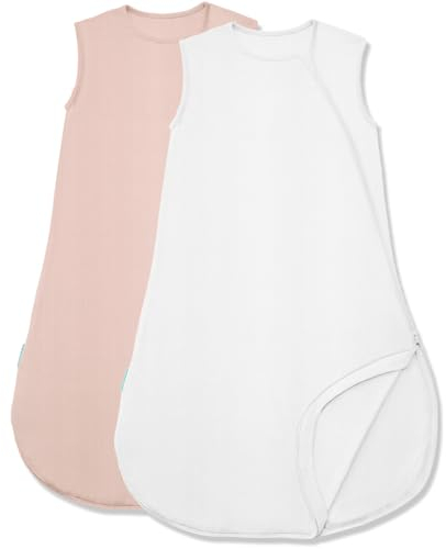 PurComfy Bambus-Schlafsack, 0,5 Tog, hochwertiger weicher Babyschlafsack, 2-Wege-kindersicherer Reißverschluss, atmungsaktiv, leicht, tragbare Decke für Babys, Mädchen, Jungen, 0-3-6-12-18-24 Monate,